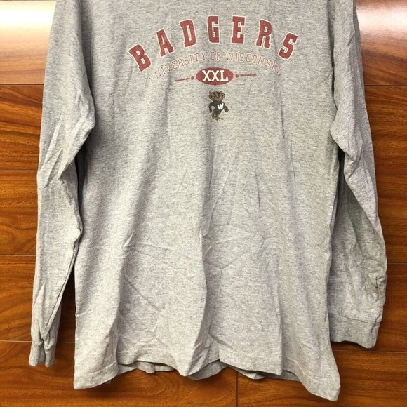 Vintage Wisconsin Badgers Long sleeve Men's Shirt Sz XL - Picture 2 of 6